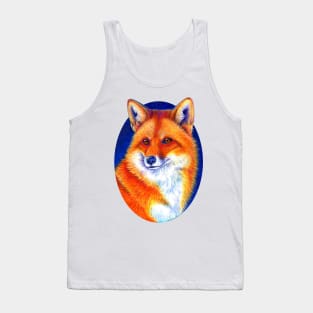 Vibrant Flame Colorful Red Fox Tank Top